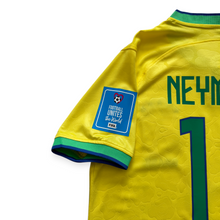 Load image into Gallery viewer, Neymar Jr. 10 Nike Brazil Jersey Yellow Leopard Design with CBF Crest MENS
