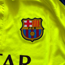 Load image into Gallery viewer, Neymar Jr. #11 FC Barcelona 2014-2015 Volt Yellow Men's Retro Jersey - Treble Winners Edition
