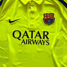 Load image into Gallery viewer, Neymar Jr. #11 FC Barcelona 2014-2015 Volt Yellow Men's Retro Jersey - Treble Winners Edition
