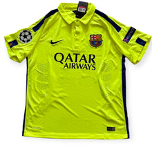 Load image into Gallery viewer, Neymar Jr. #11 FC Barcelona 2014-2015 Volt Yellow Men's Retro Jersey - Treble Winners Edition
