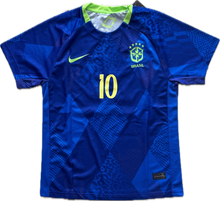 Load image into Gallery viewer, Neymar Jr #10 Brazil Nike 2025-26 Away Jersey Kit - Youth/Kids Blue &amp; Green Edition
