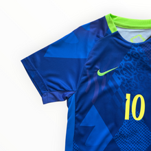 Load image into Gallery viewer, Neymar Jr #10 Brazil Nike 2025-26 Away Jersey Kit - Youth/Kids Blue &amp; Green Edition

