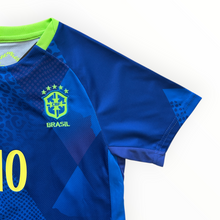 Load image into Gallery viewer, Neymar Jr #10 Brazil Nike 2025-26 Away Jersey Kit - Youth/Kids Blue &amp; Green Edition
