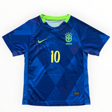 Load image into Gallery viewer, Neymar Jr #10 Brazil Nike 2025-26 Away Jersey Kit - Youth/Kids Blue &amp; Green Edition
