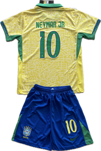 Neymar Jr #10 Brazil Nike Home Jersey Kit - Youth/Kids 