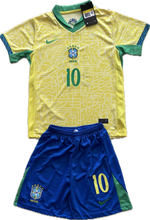 Load image into Gallery viewer, Neymar Jr #10 Brazil Nike Home Jersey Kit - Youth/Kids "Global Energy" Yellow Edition
