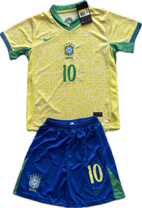 Neymar Jr #10 Brazil Nike Home Jersey Kit - Youth/Kids 