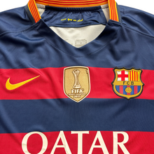 Load image into Gallery viewer, Neymar Jr #11 FC Barcelona 2015-2016 Home Men's Jersey - UCL &amp; World Champions Patches
