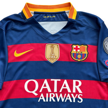 Load image into Gallery viewer, Neymar Jr #11 FC Barcelona 2015-2016 Home Men's Jersey - UCL &amp; World Champions Patches
