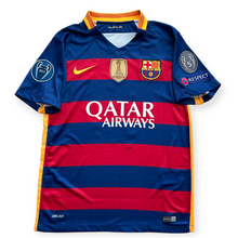Load image into Gallery viewer, Neymar Jr #11 FC Barcelona 2015-2016 Home Men's Jersey - UCL &amp; World Champions Patches
