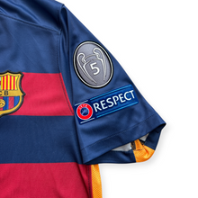 Load image into Gallery viewer, Neymar Jr #11 FC Barcelona 2015-2016 Home Men's Jersey - UCL &amp; World Champions Patches
