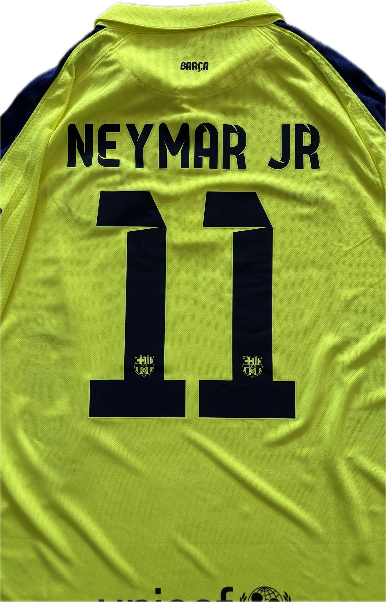 Neymar Jr #11 Nike Barcelona 2015-16 Away Jersey - Champions