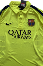 Load image into Gallery viewer, Neymar Jr #11 Nike Barcelona 2015-16 Away Jersey - Champions League &amp; World Champions Patch front close
