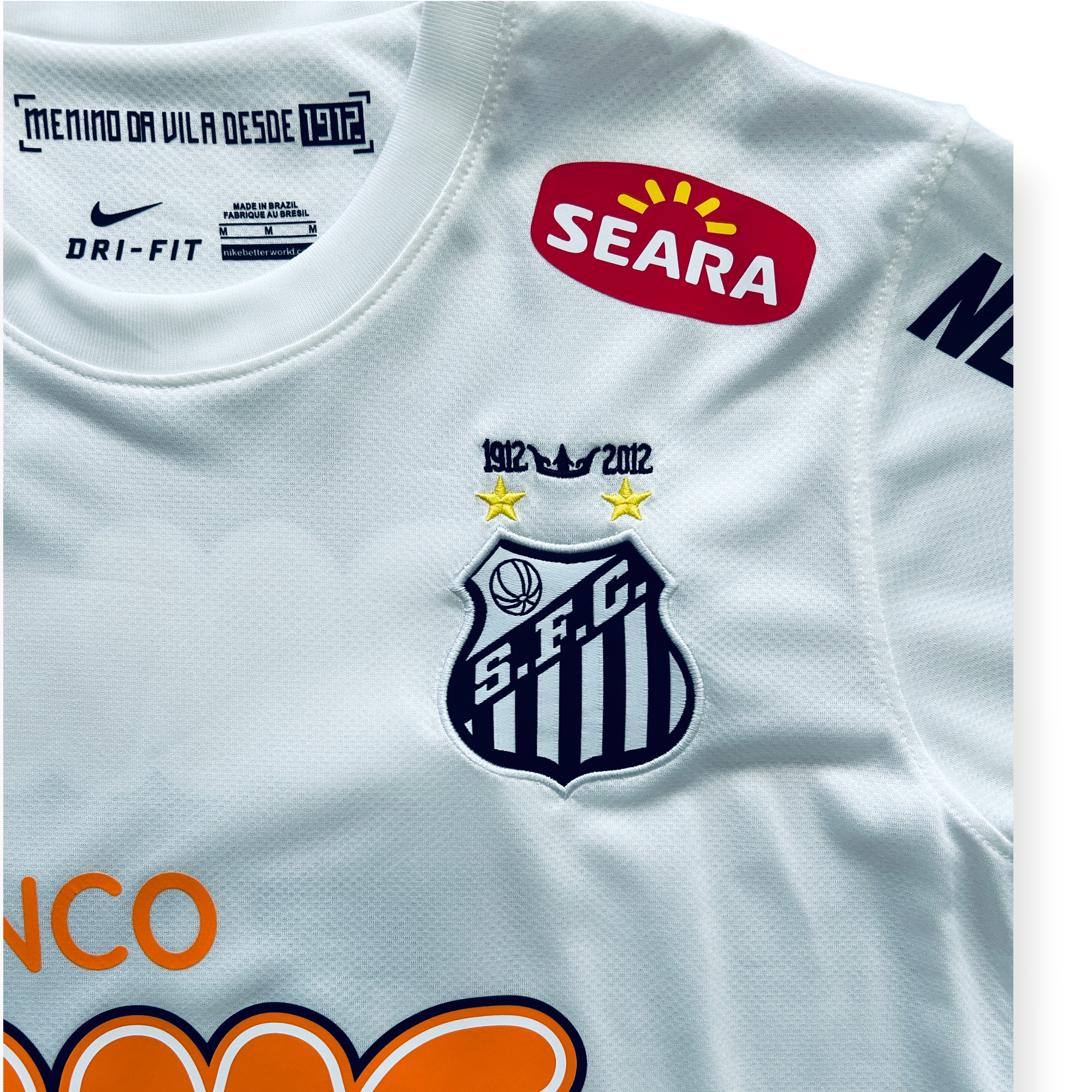 Neymar Jr #11 Nike Santos FC Retro Soccer Jersey 2012 Centenary