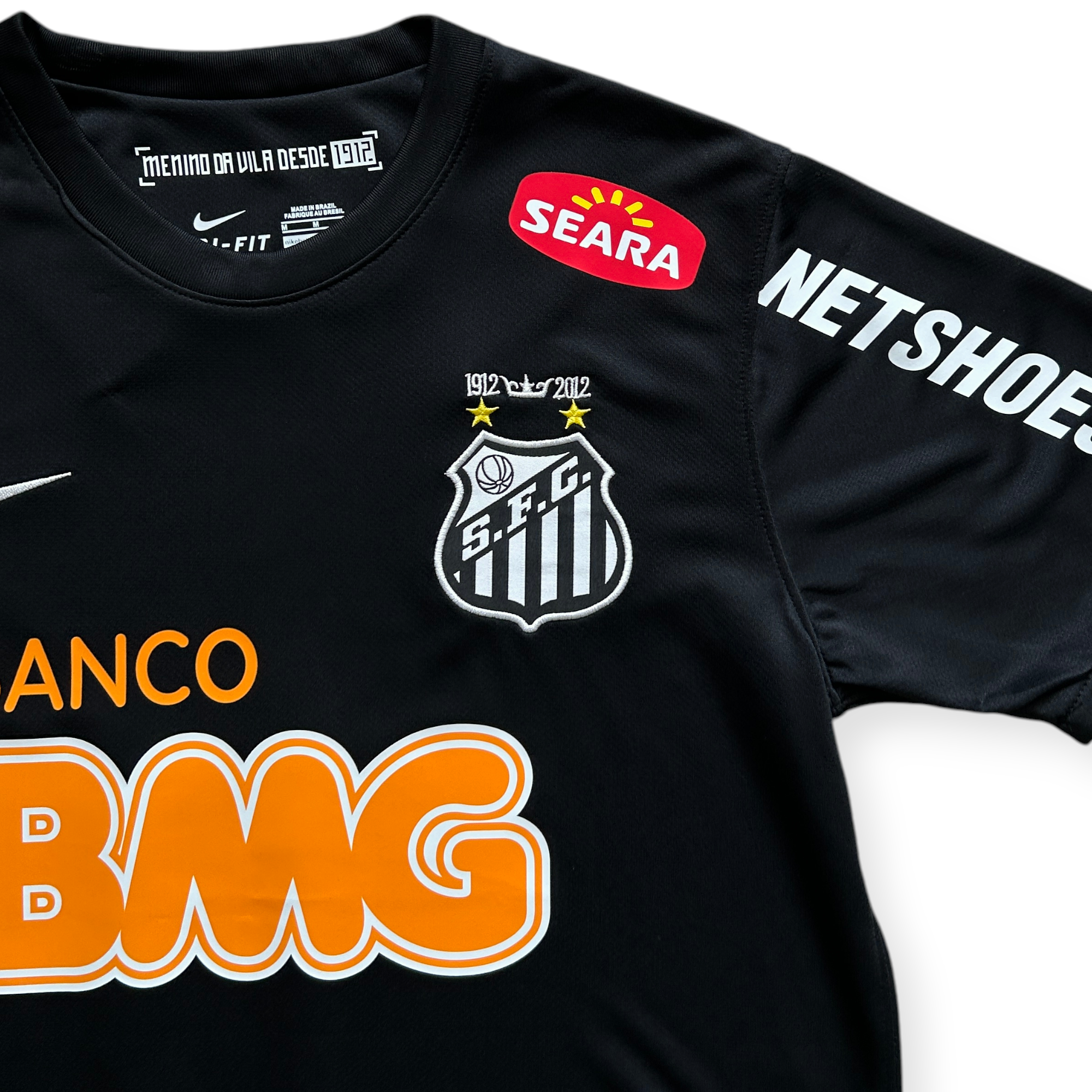 Neymar Jr 11 Nike Santos FC Soccer Jersey Classic Black Away