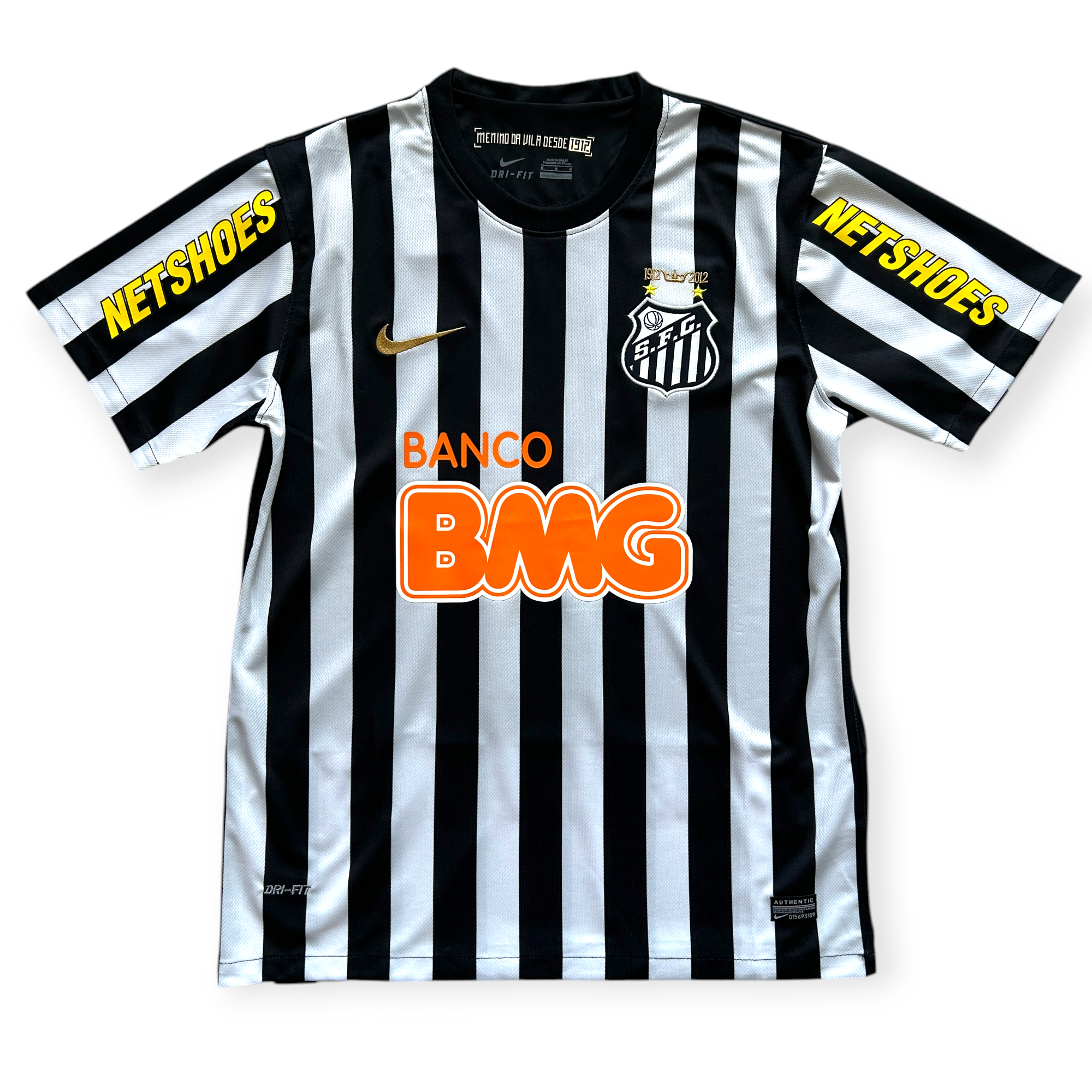 Neymar Jr #11 Santos FC Nike 2012-13 Home Jersey - Centenary