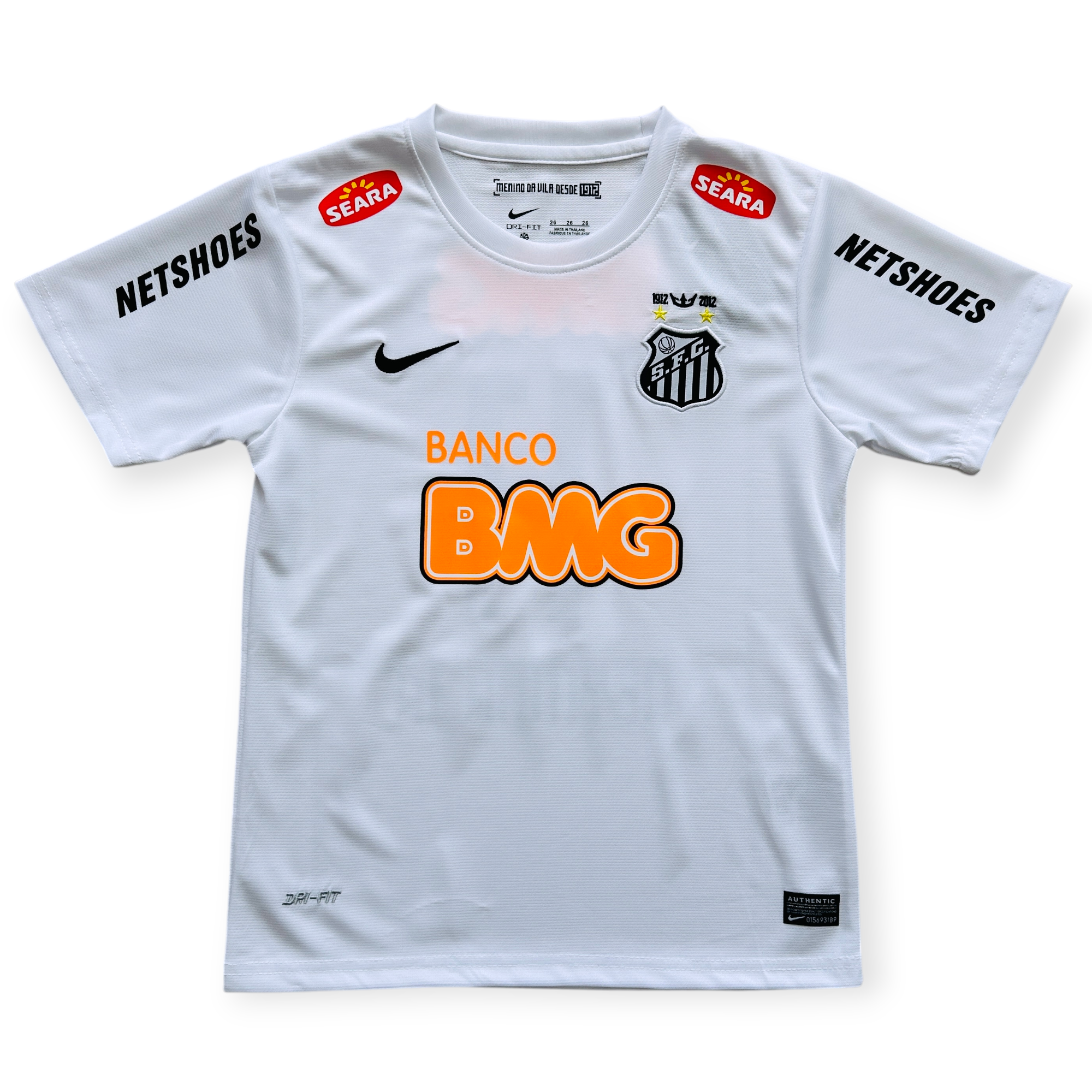Neymar Jr #11 Santos FC Retro Home Jersey - 