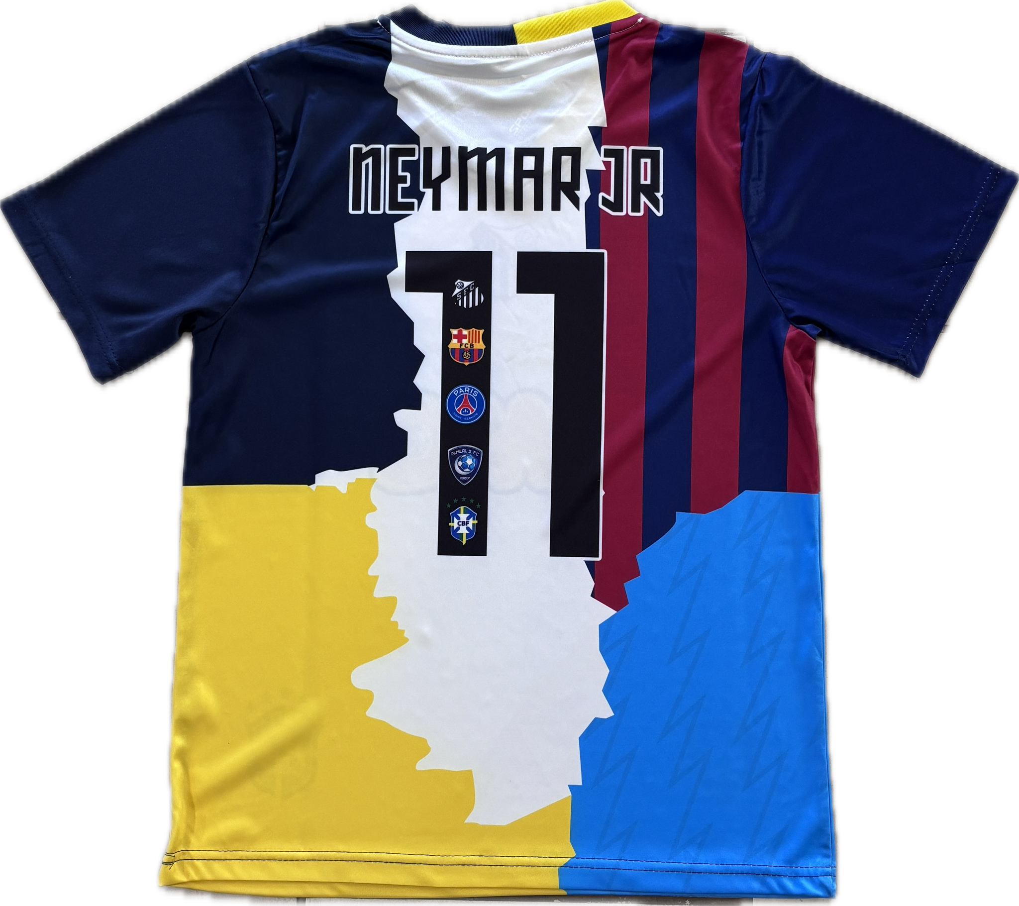 Neymar Jr #11 Youth Soccer Jersey Kit - Santos, Barcelona, Brazil