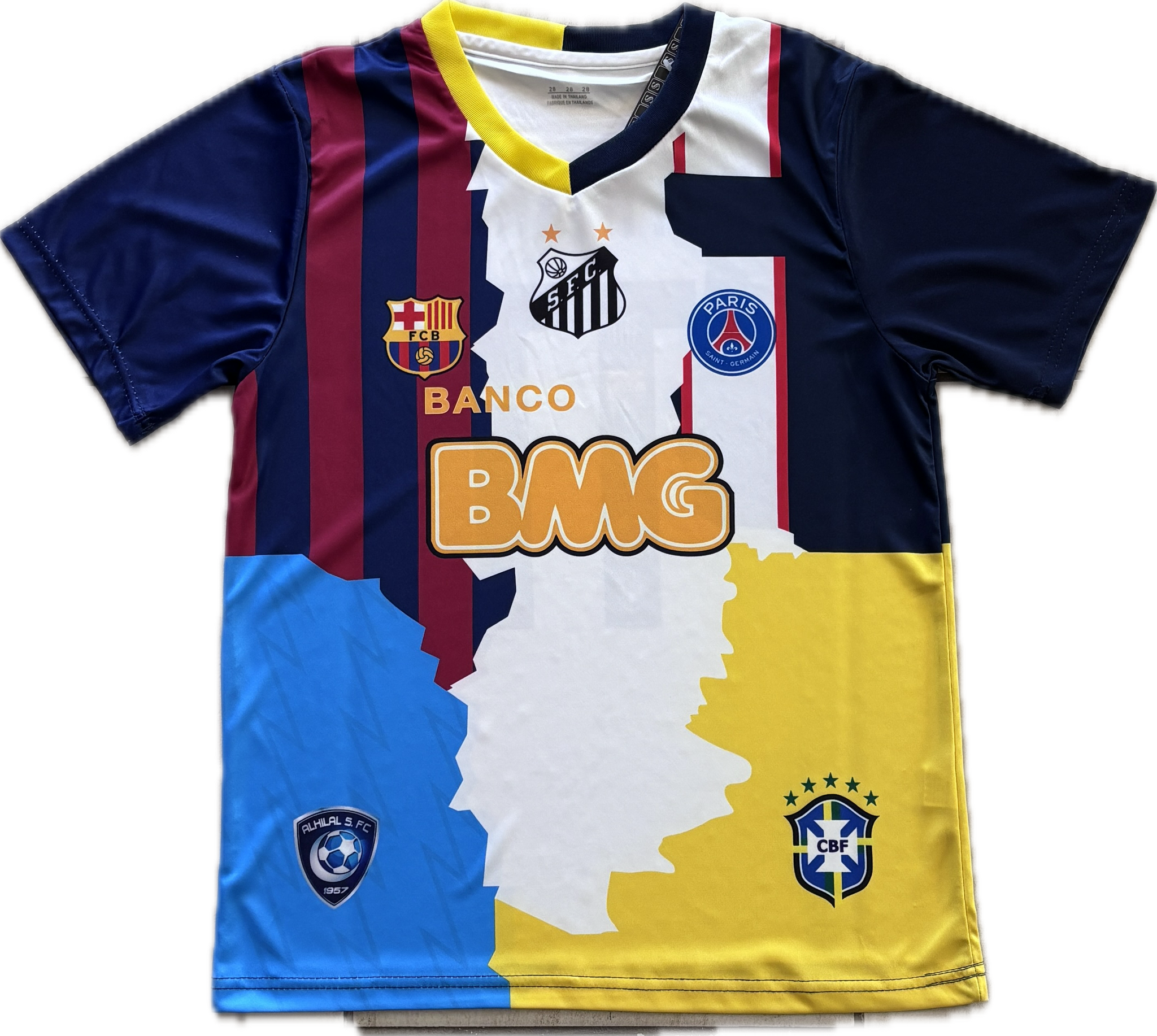 Neymar Jr #11 Youth Soccer Jersey Kit - Santos, Barcelona, Brazil