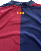 Load image into Gallery viewer, Nike FC Barcelona Travis Scott Cactus Jack Home MENS Champions League Football Soccer Jersey Blue Red back collar logo
