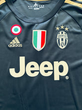 Load image into Gallery viewer, Paul Pogba #10 Juventus Retro Away Jersey - 2015-16 "Triple Patch" Black &amp; Gold Edition - Adidas Men’s

