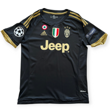 Load image into Gallery viewer, Paul Pogba #10 Juventus Retro Away Jersey - 2015-16 "Triple Patch" Black &amp; Gold Edition - Adidas Men’s
