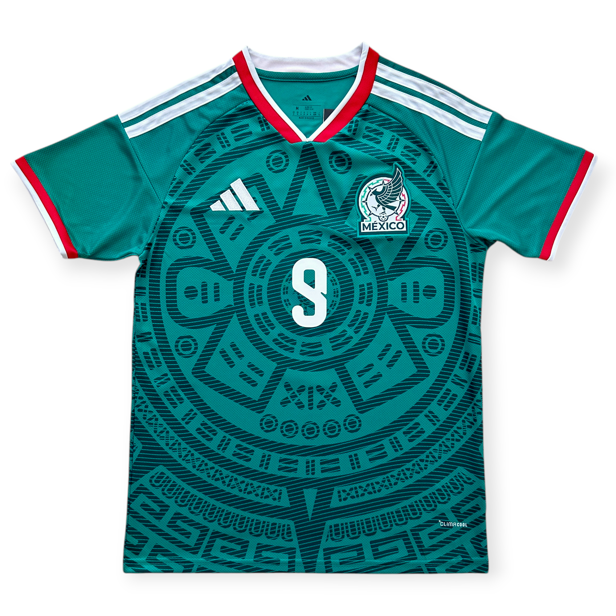 RAÚL #9 Mexico 2026 Adidas Aztec Sun Stone Green Jersey World Cup