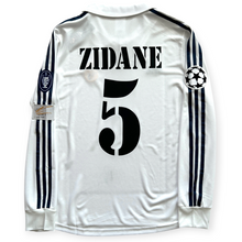 Load image into Gallery viewer, Real Madrid 2002-03 Retro Home Long Sleeve Jersey Zinedine Zidane #5 UCL Final Edition Adidas MENS
