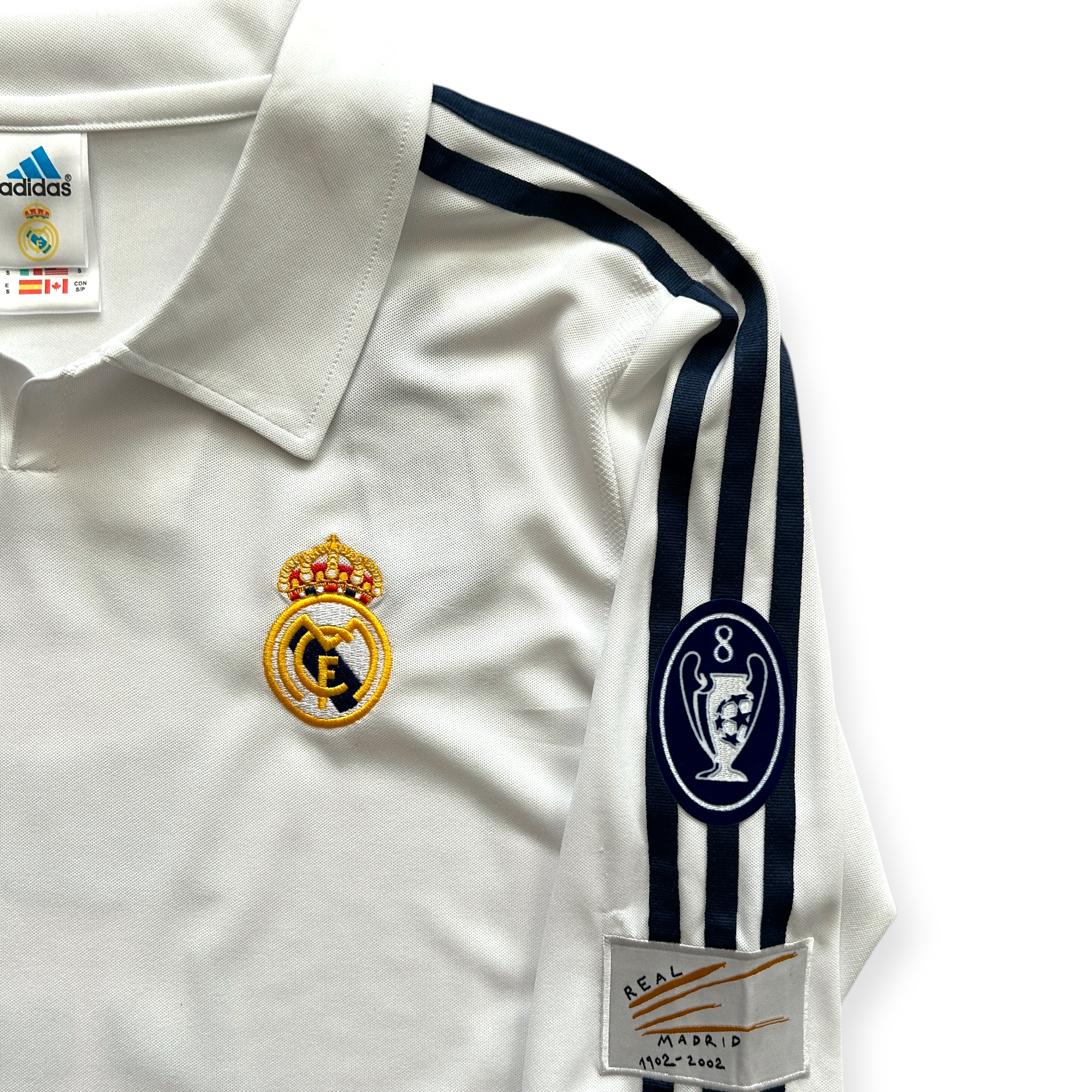 Real Madrid 2002-03 Retro Home Long Sleeve Jersey Zinedine Zidane #5 U ...