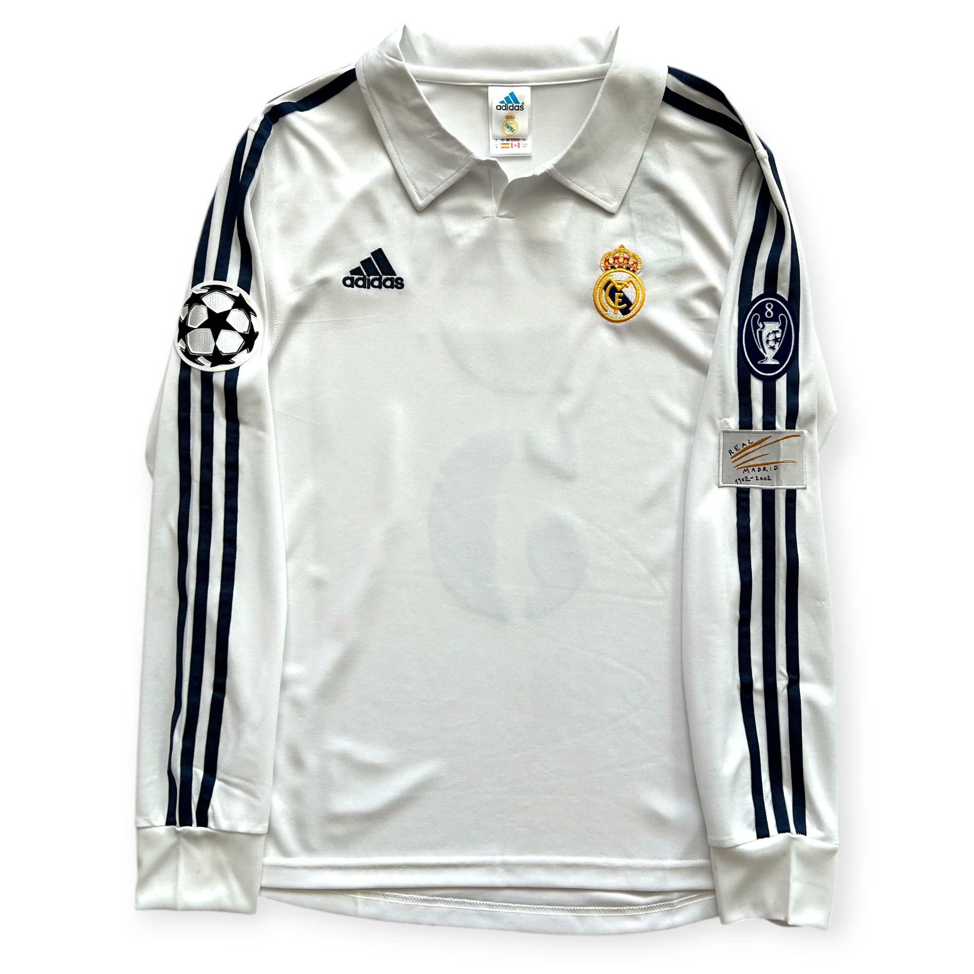 Real Madrid 2002-03 Retro Home Long Sleeve Jersey Zinedine Zidane