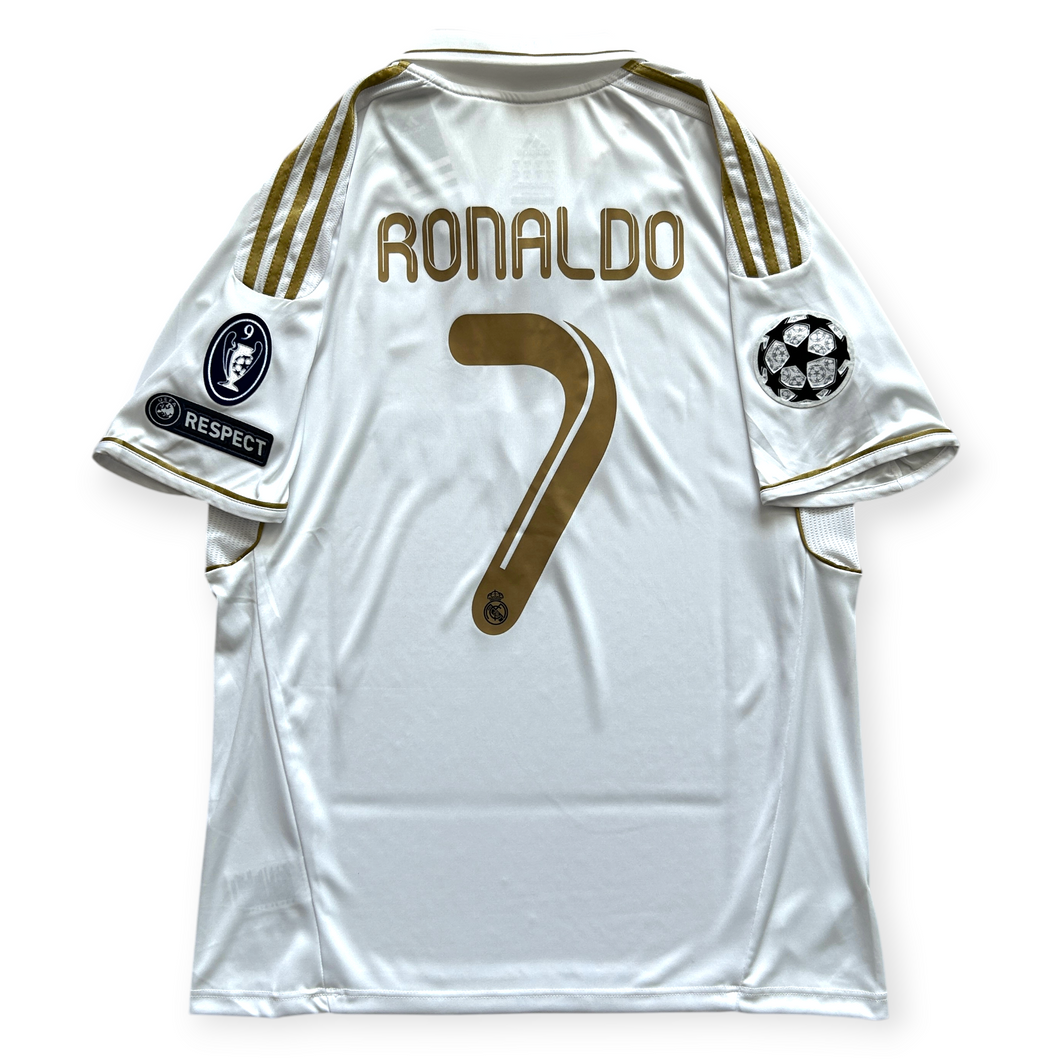 Real Madrid 2011-12 Home Jersey Cristiano Ronaldo #7 Adidas Gold