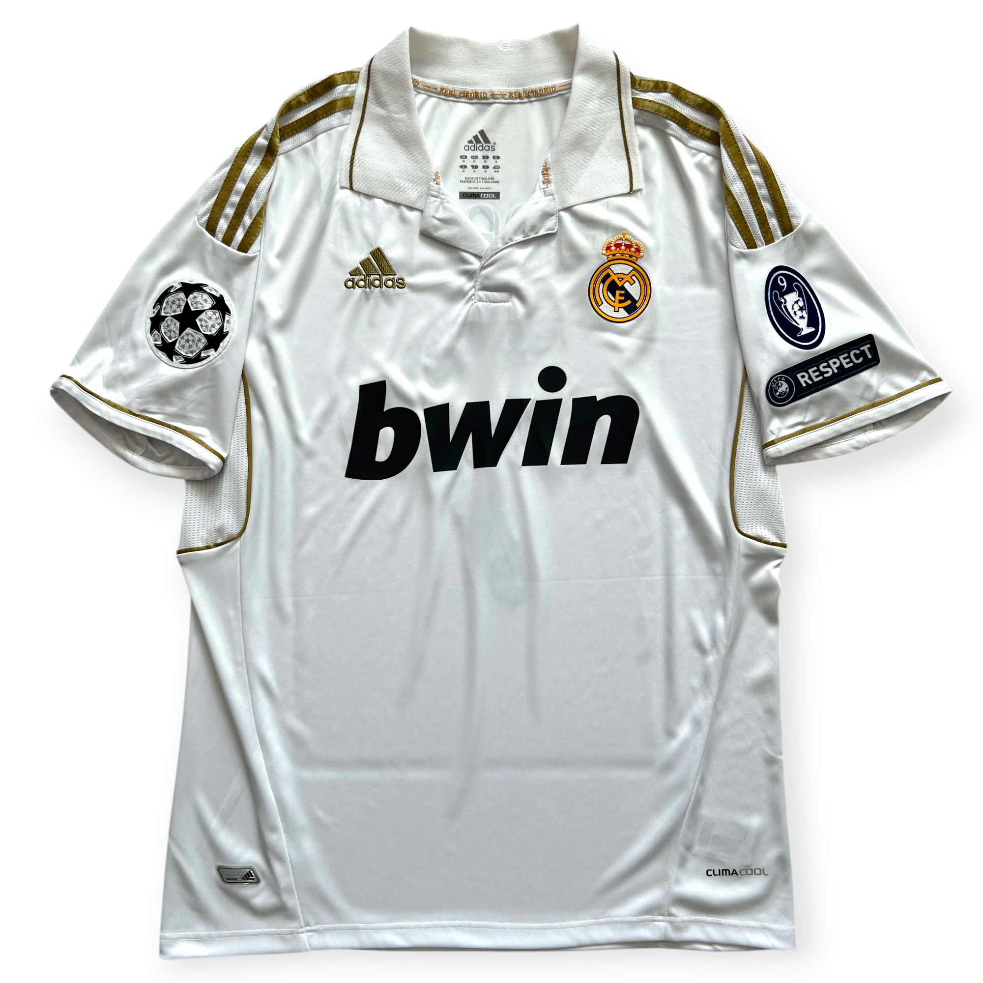 Real Madrid 2011-12 Home Jersey Cristiano Ronaldo #7 Adidas Gold