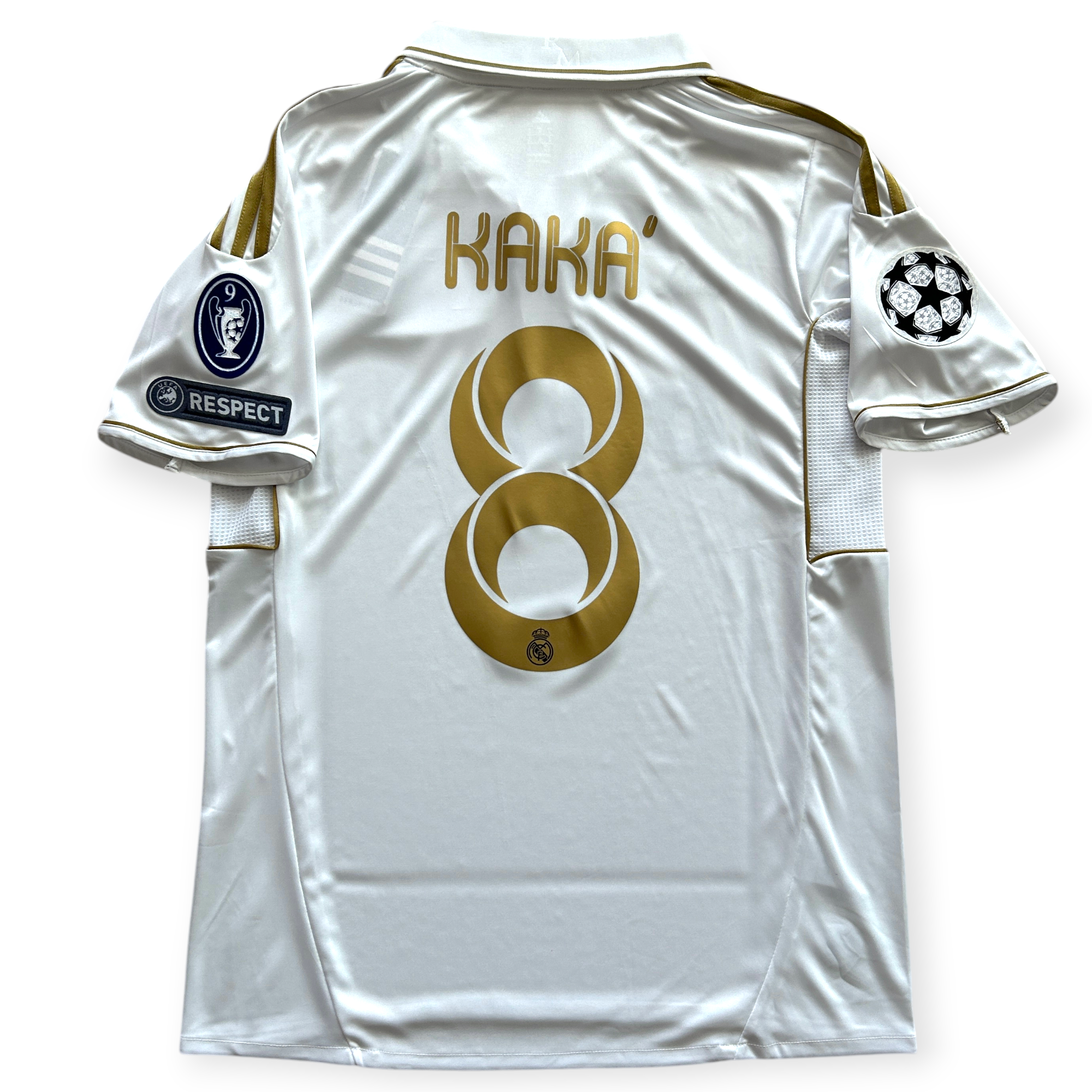 Real Madrid 2011-12 Home Jersey Kaká #8 Special Edition UCL Gold Real Madrid 2011-12 Home Jersey Kaká #8 Special Edition UCL Gold