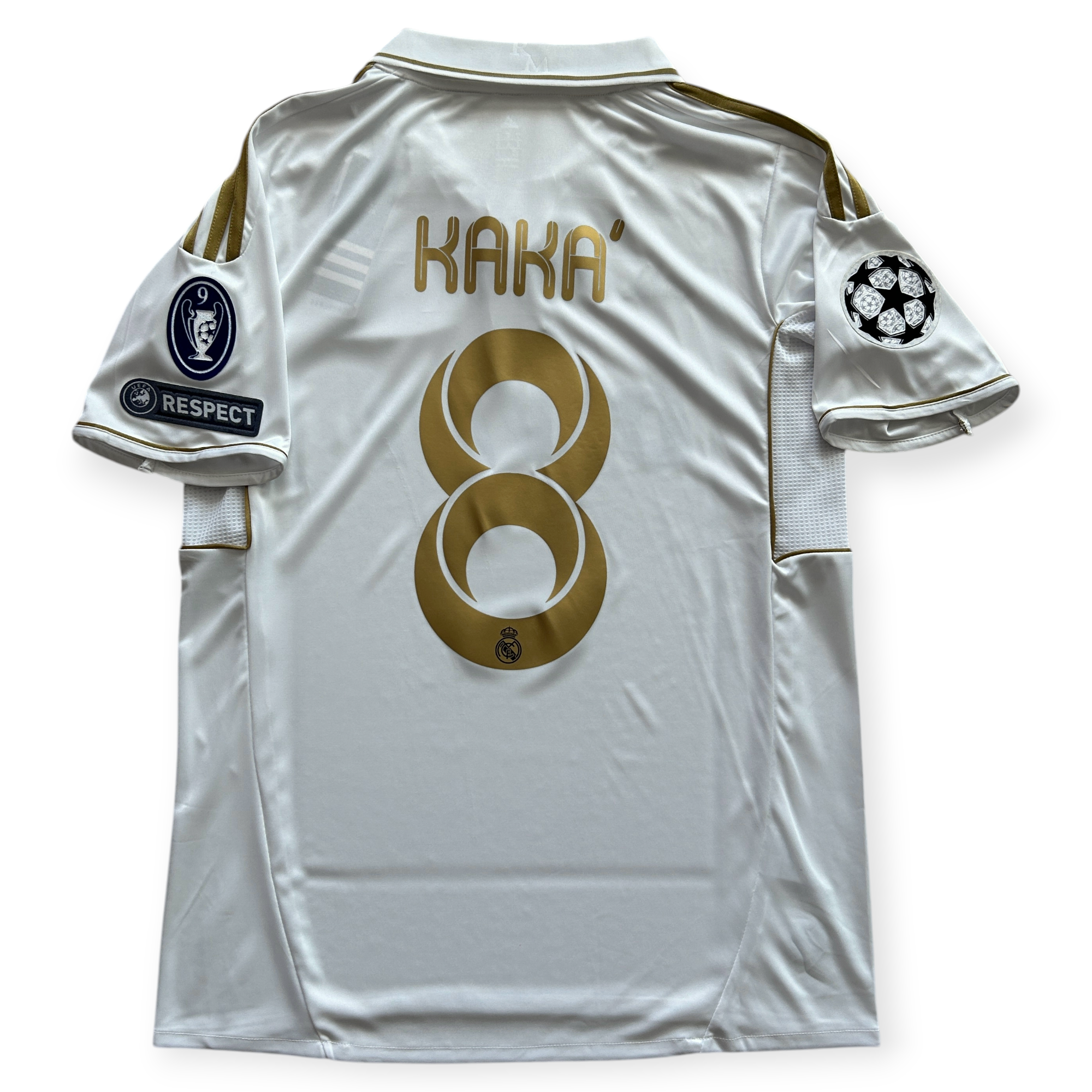 Real Madrid 2011-12 Home Jersey Kaká #8 Special Edition UCL Gold