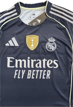 Load image into Gallery viewer, Real Madrid 2025-26 Adidas Mbappe Bellingham Away Jersey with Intercontinental Front view
