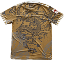 Load image into Gallery viewer, Real Madrid "Dragon" Men's Soccer Kit (Jersey + Shorts Set) - Gold dragon back jersey 

