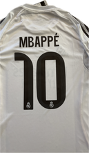 Load image into Gallery viewer, Real Madrid Mbappé Bellingham 2025-26 Adidas Home Jersey with Intercontinental &amp; 15x mbappé number 10 back view
