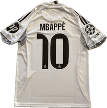 Load image into Gallery viewer, Real Madrid Mbappé Bellingham 2025-26 Adidas Home Jersey with Intercontinental &amp; 15x mbappé number 10 back view
