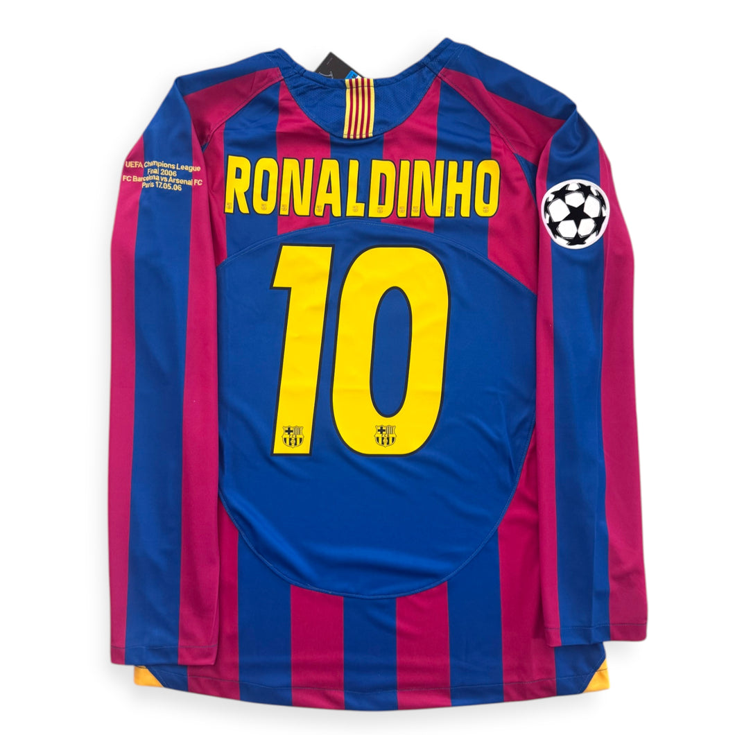Ronaldinho 10 FC Barcelona 2006 Champions League Final Long Sleeve