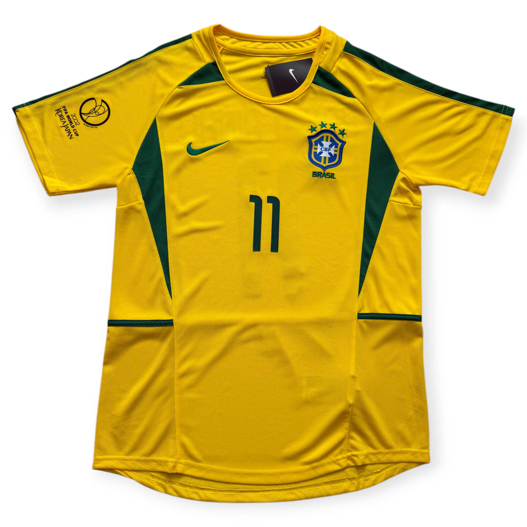 Ronaldinho 11 Brazil Nike National Football Team MENS Yellow 2002