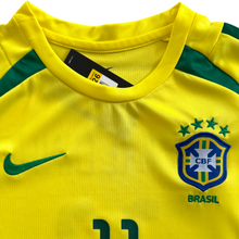 Load image into Gallery viewer, Ronaldinho 11 Nike Brazil 2002 World Cup Korea Japan Home Soccer Jersey Kids Youth
