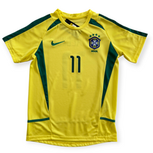 Load image into Gallery viewer, Ronaldinho 11 Nike Brazil 2002 World Cup Korea Japan Home Soccer Jersey Kids Youth
