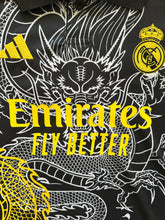 Load image into Gallery viewer, Ronaldo #7 Real Madrid "Dragon" Kids Youth Kit (Jersey + Shorts) - Adidas Champions Gold Black CR7
