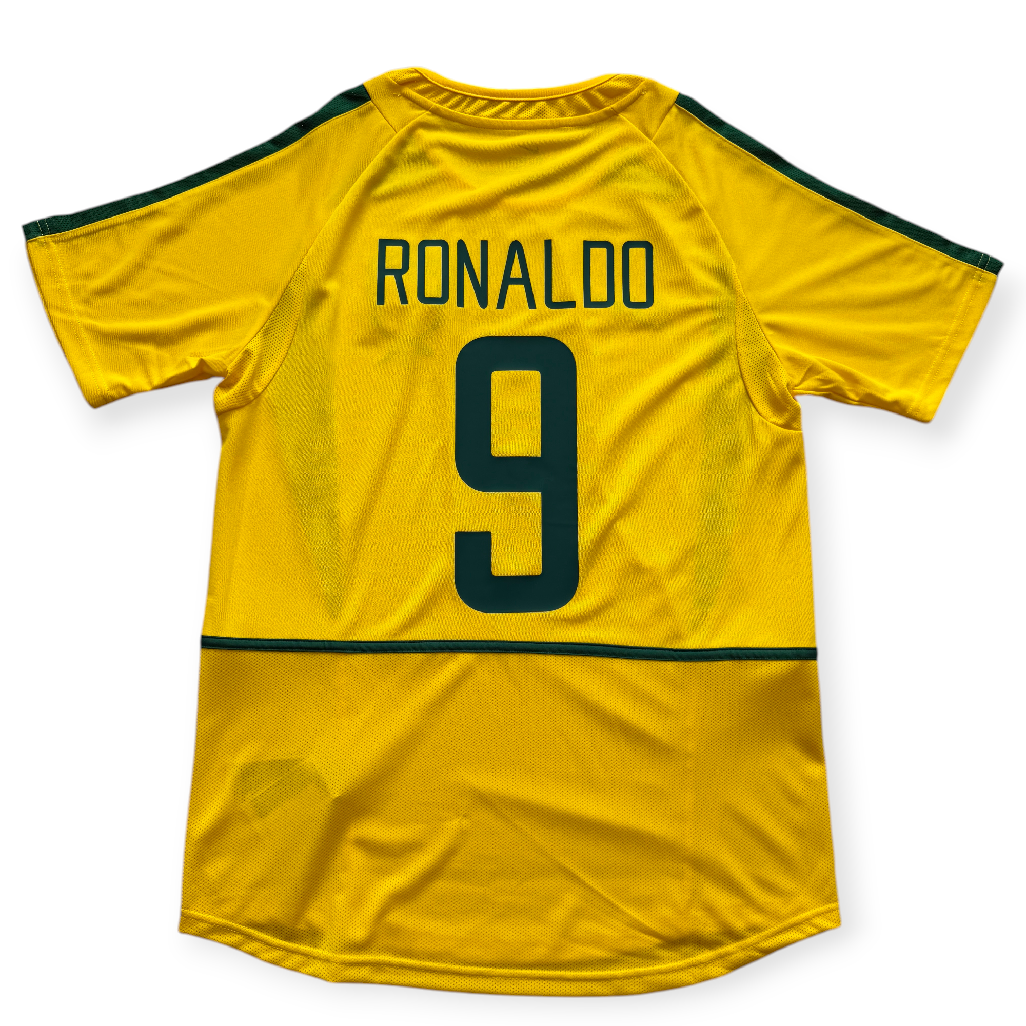 ブラジル代表2002ホームサッカーユニフォームRonaldo NIKE Ronaldo 9 Brazil Nike National Football Team Yellow 2002 World Cup