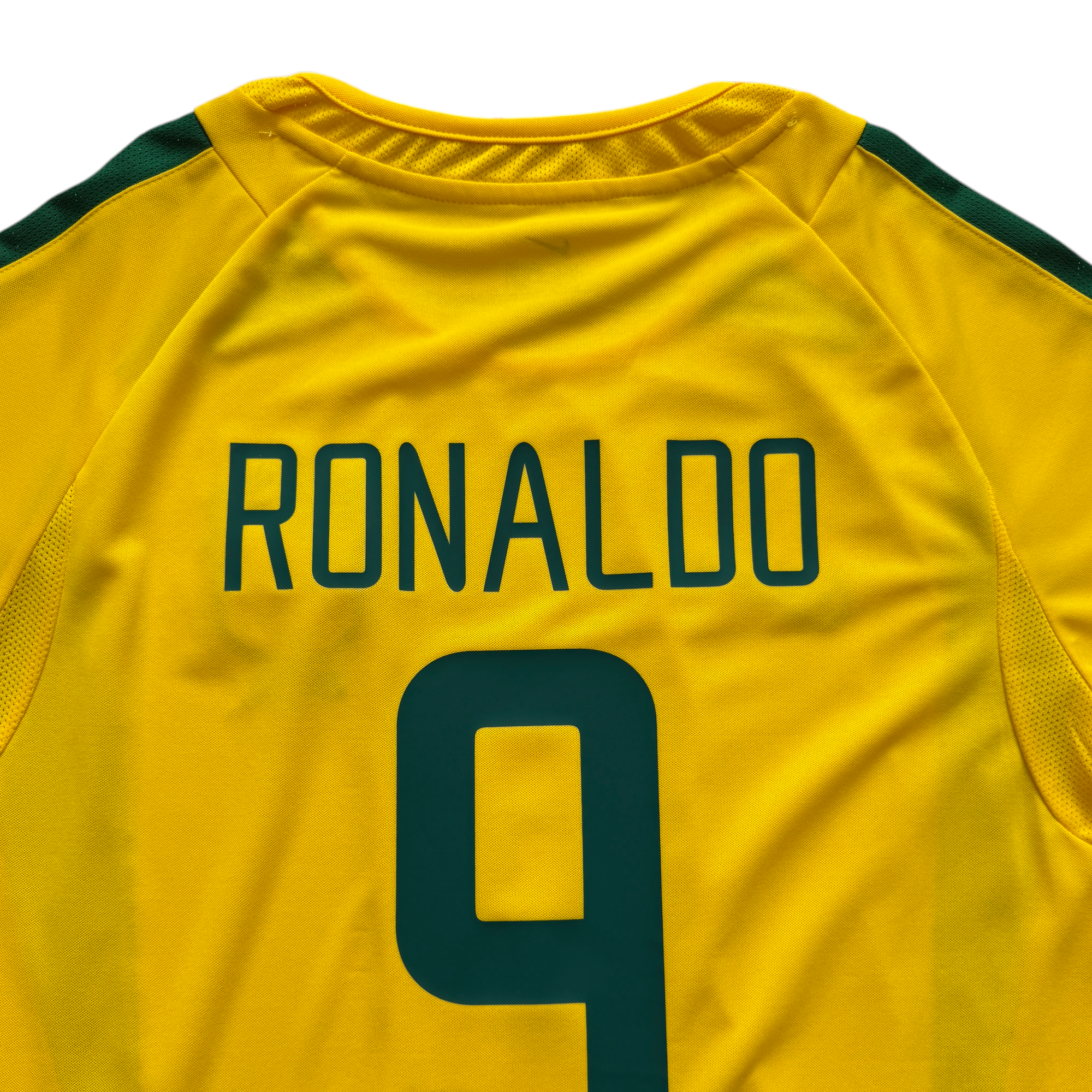 Ronaldo 9 Brazil Nike National Football Team Yellow 2002 World Cup