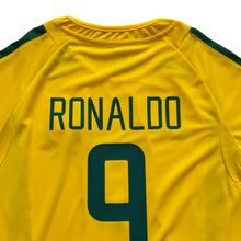 Load image into Gallery viewer, Ronaldo 9 Brazil Nike National Football Team Yellow 2002 World Cup Soccer Jersey Korea Japan
