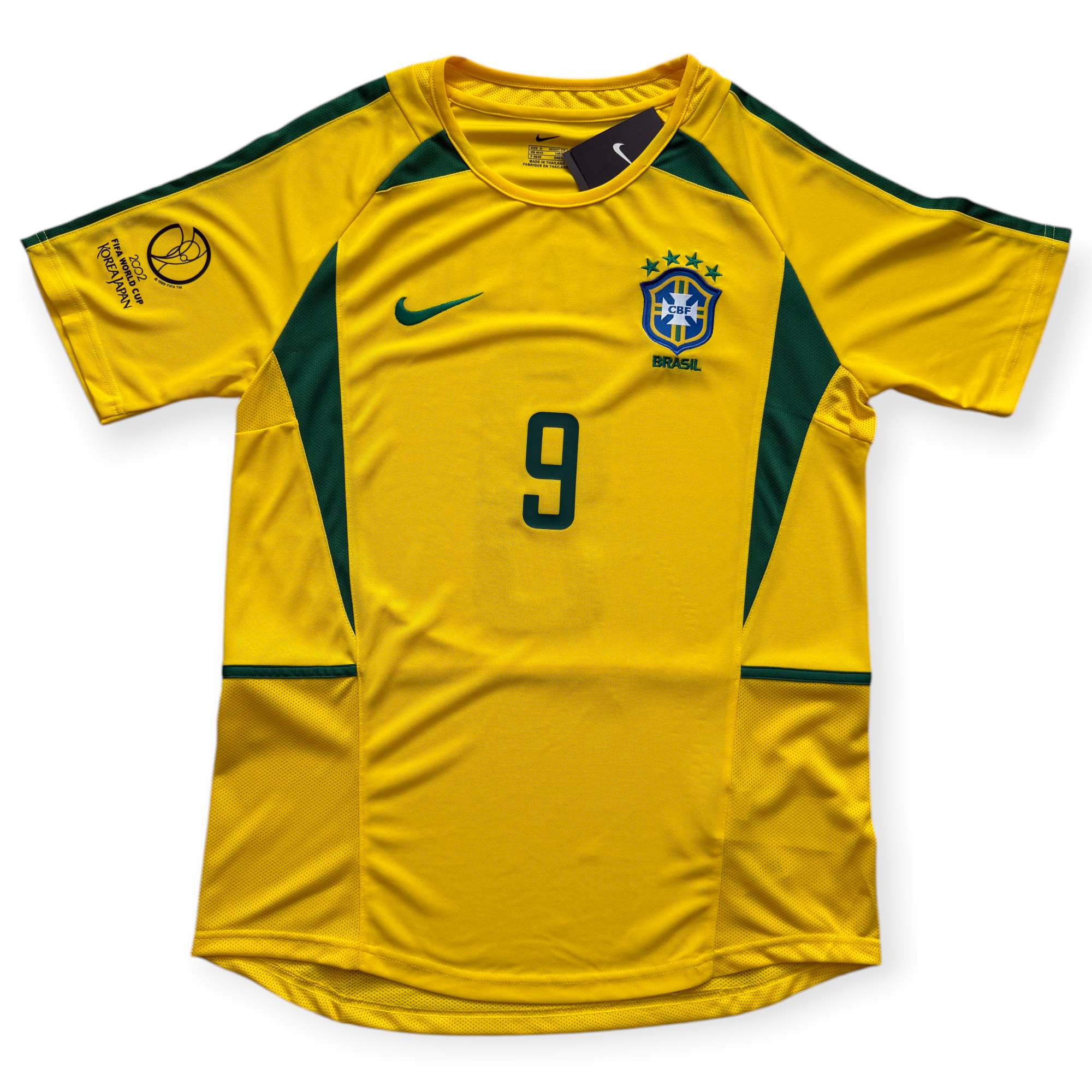 Ronaldo 9 Brazil Nike National Football Team Yellow 2002 World Cup Ronaldo 9 Brazil Nike National Football Team Yellow 2002 World Cup
