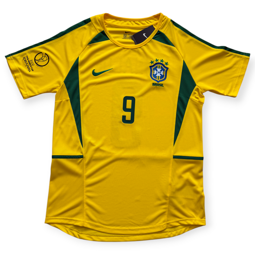 Ronaldo 9 Brazil Nike National Football Team Yellow 2002 World Cup