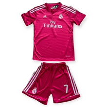 Load image into Gallery viewer, Ronaldo Jersey #7 Madrid 2014-2015 Adidas Real Madrid Soccer Jersey Champions Pink Youth Kids
