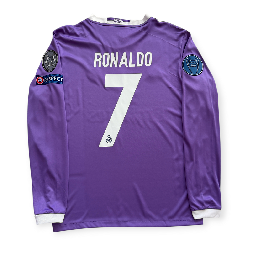Ronaldo Jersey #7 Madrid 2016-2017 Adidas Real Madrid Long Sleeve Ronaldo Jersey #7 Madrid 2016-2017 Adidas Real Madrid Long Sleeve